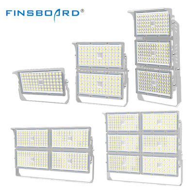 スタジアム照明のための調整可能なブレーキットアルミ合金ランプボディとフィン形の熱分散付きのモジュール式LED投光灯