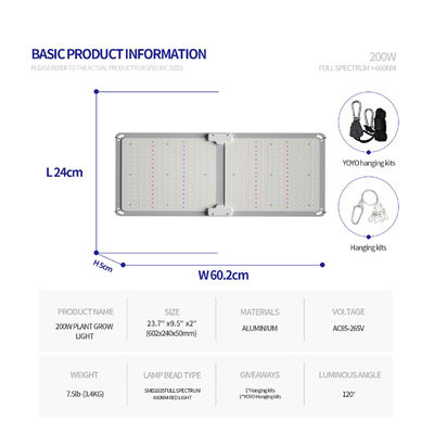 200WフルスペクトルディムブルLED成長光 T5 植物の成長のための温室照明システム