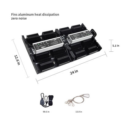 PPFD測定とフルスペクトルを備えた500W LED植物育成ライト（屋内植物用）