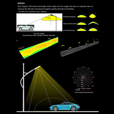 調整可能なLED街路灯 50W～200W IP66防水 SMD LED技術搭載 高速道路および庭園照明用