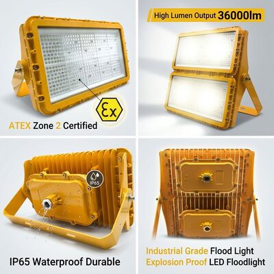 600W 防爆 LED フラッドライト ATEX ゾーン 21 ゾーン 22 防塵帯電防止 78000lm IP66 アルミニウム照明