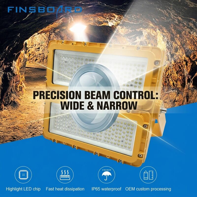 300W 防爆 LED フラッドライト IECEx ゾーン 1 ゾーン 2 危険区域 39000lm IP66 ダイカストアルミニウム ADC12