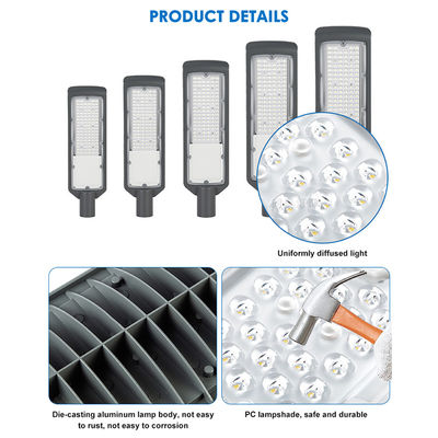 AC 85-265V IP65 防水 LED ストリートライト 125lm/w ランプ 光効率