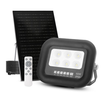 屋外照明 黒ABS太陽光 リモコン 50w LED太陽光洪水照明