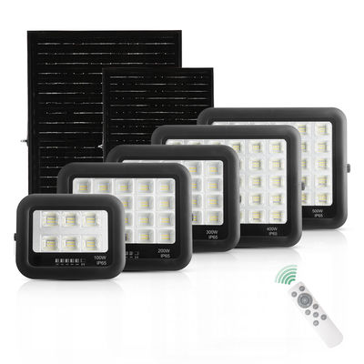 Ip65 ABS 温熱ガラス 太陽光ランプ フロードライト 100w 200w 300w 400w 500w LED 太陽光洪水灯