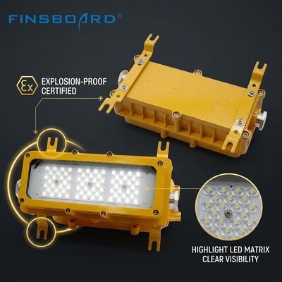 IP65 耐候性 600W LED 防爆ライト LUMILEDS LM-80 ATEX Ex db mb IIb T6 -40C/60C 危険場所用器具